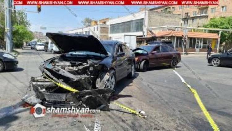 Երևանում բախվել են «Hyundai Sonata»-ն և «Honda Accord»-ը, կան վիրավորներ