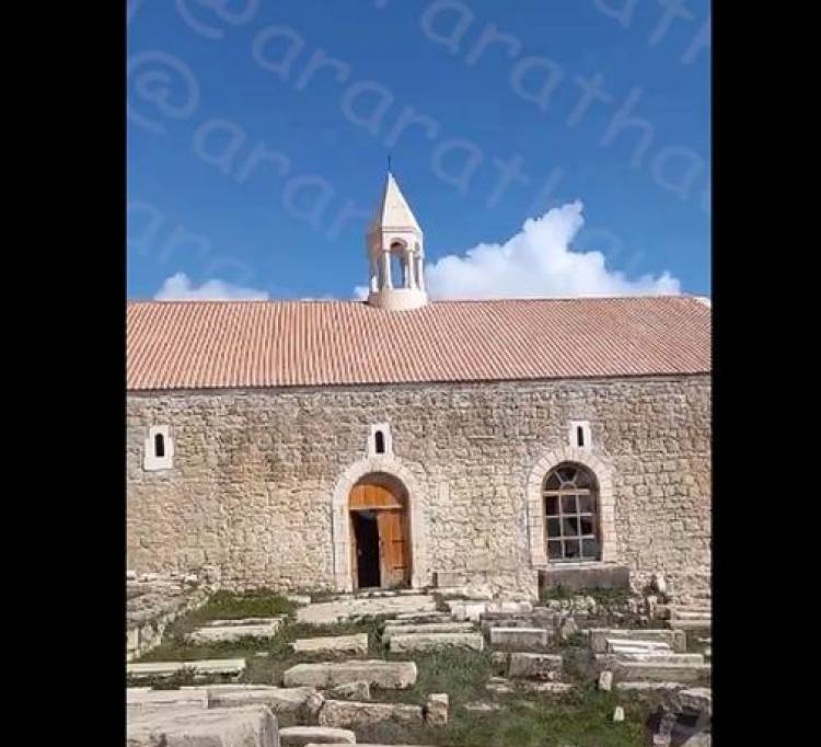 Ադրբեջանցիները պղծել են օկուպացված Տող գյուղի հայկական եկեղեցին` պոկելով գմբեթի խաչը