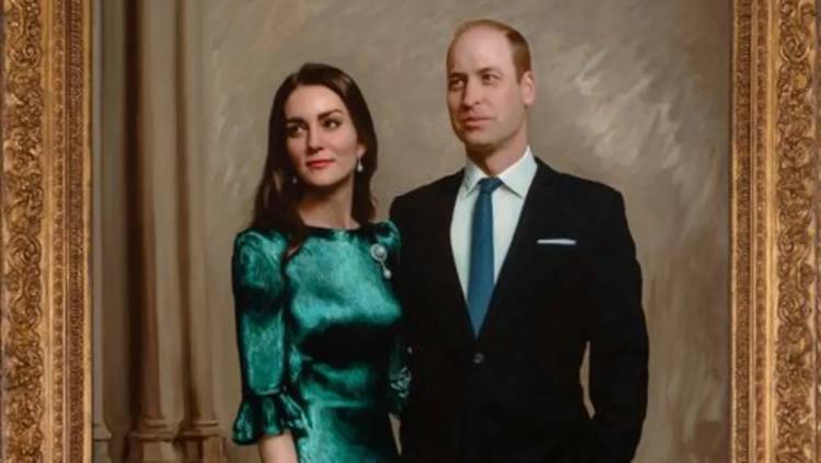 First joint portrait of UK's Prince William and wife Kate released