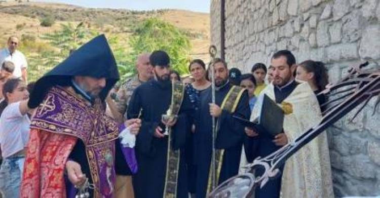 Եկեղեցու խաչի օծման արարողություն Շոշում. Ներկա էր Կարեն Ջալավյանը