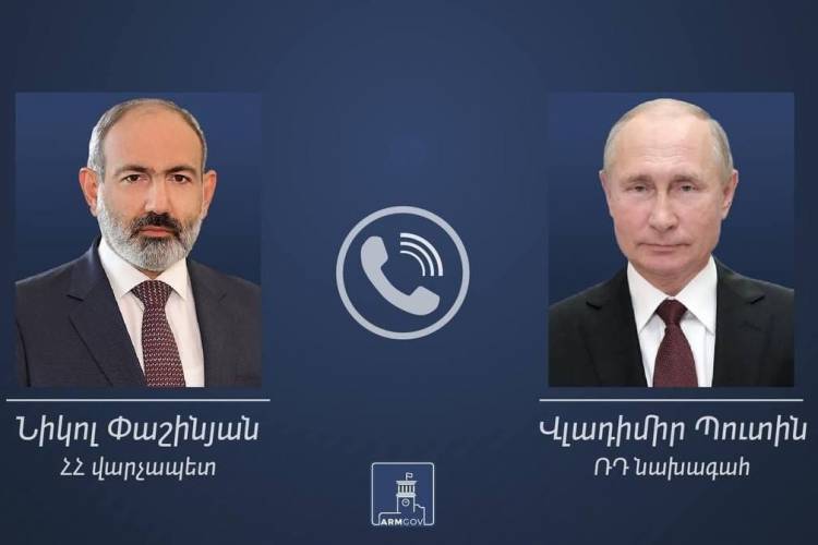 Նիկոլ Փաշինյանը հեռախոսազրույց է ունեցել Վլադիմիր Պուտինի հետ. ինչ են քննարկել