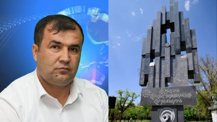 Ազգությամբ եզդին արցախահայերի համար նստացույց է սկսում «Նեմեսիսի» հուշակոթողի մոտ