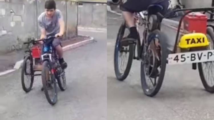 Արցախցի տղան վառելիքի բացակայության պատճառով ստեղծել է շարժիչով հեծանիվ (տեսանյութ)