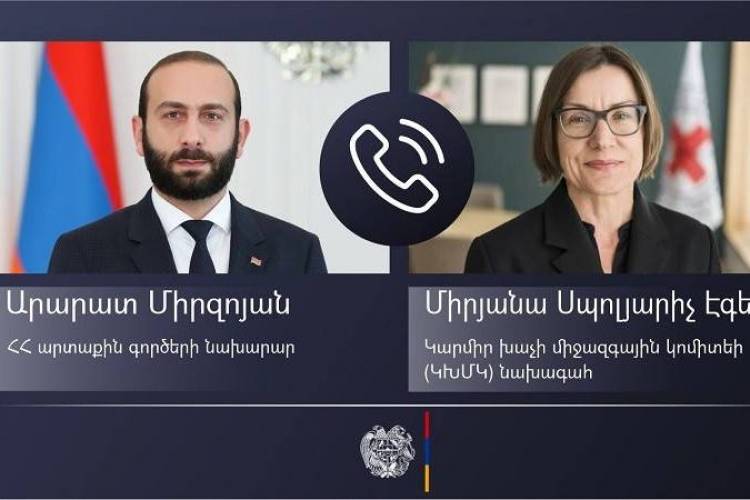Արարատ Միրզոյանը խոսել է Կարմիր խաչի միջազգային կոմիտեի նախագահի հետ