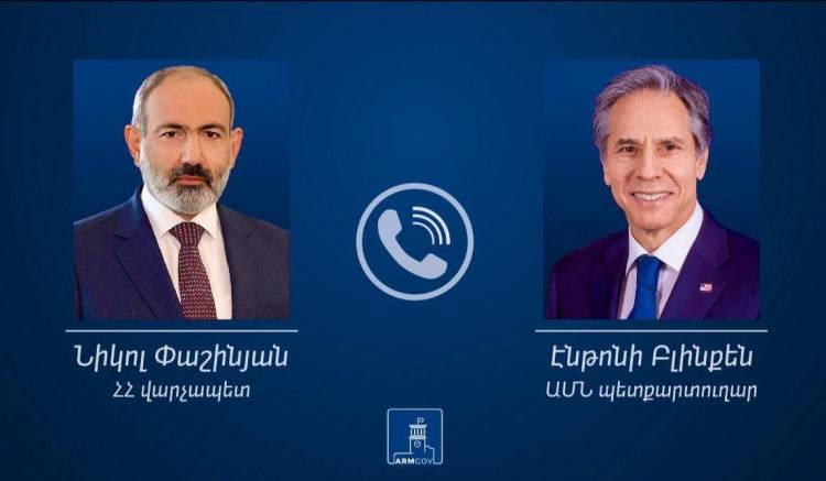 Փաշինյանն ու Բլինքենը Հայաստան-Ադրբեջան «խաղաղության գործընթացի» «հեռանկարներն» են քննարկել