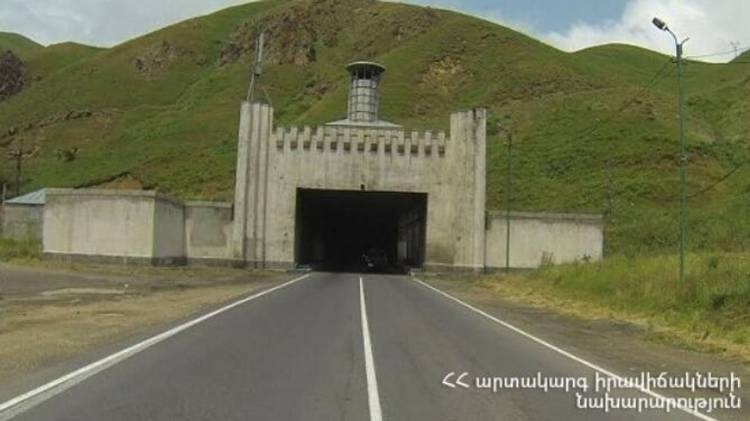 Ժամանակավորապես դադարեցվելու է ճանապարհային երթևեկությունը Պուշկինի լեռնանցքի թունելով