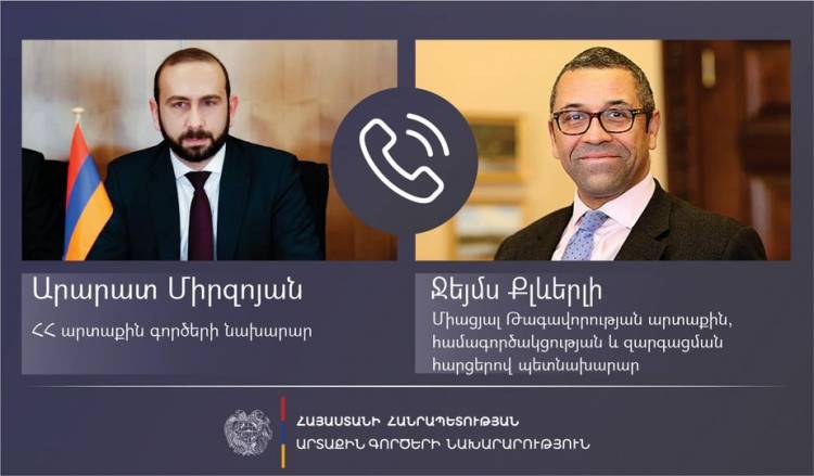 Միրզոյանը Միացյալ Թագավորության պետնախարարի հետ քննարկել է ԼՂ իրավիճակը