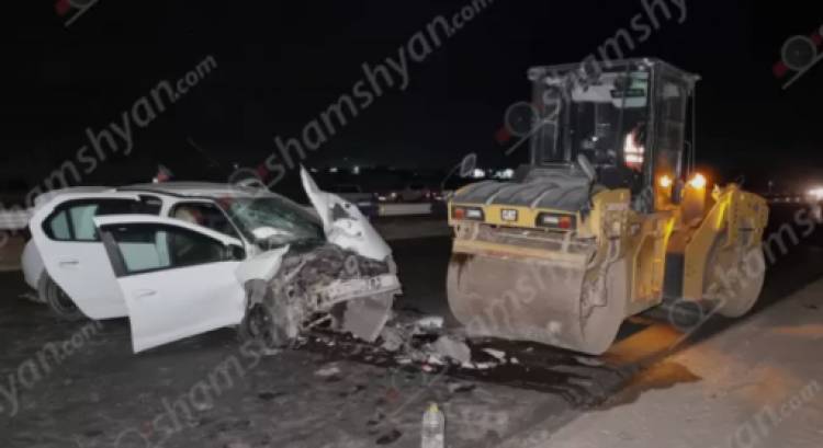 Ողբերգական ավտովթար Արարատում. Renault Logan-ը բախվել է «դարոժնի կատոկ»-ին. կա 1 զոհ, 3 վիրավոր