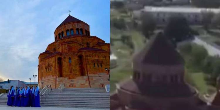Հանված է Ստեփանակերտի Սուրբ Աստվածածին եկեղեցու խաչը