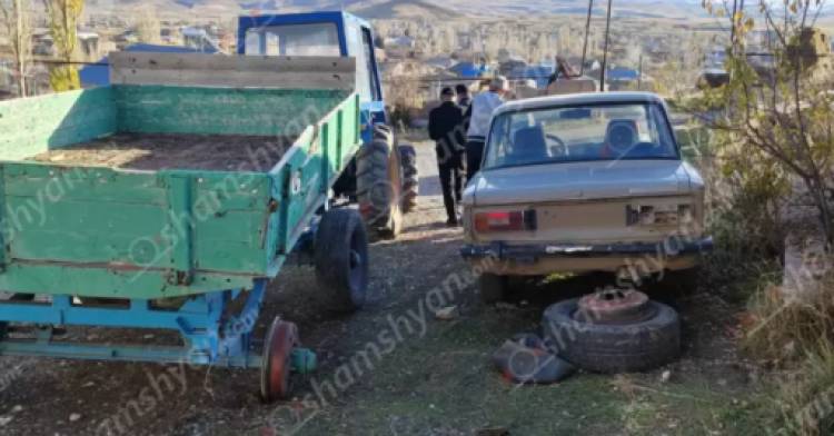 Գեղարքունիքում տղամարդը գազի բալոնով տրակտորի կցորդիչի անիվն է փչել և այն պայթել է․ նա մահացել է