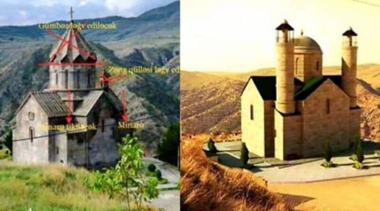 Ադրբեջանն օկուպացված Բերձորի Սբ․ Հարություն եկեղեցին կվերածի մզկիթի` երկու մինարեթներով