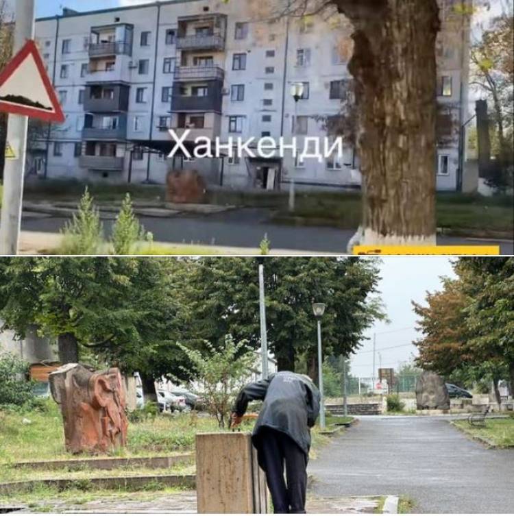Շարունակվում է Արցախի մշակութային ցեղասպանությունը․ «Անդրանիկ» փողոցի քանդակները՝ վանդալների զոհ