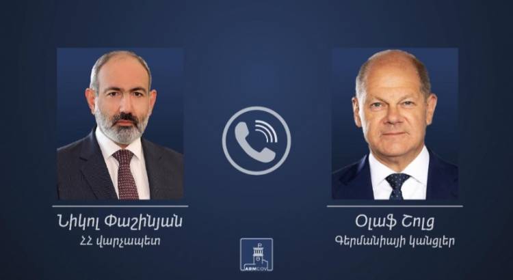 Փաշինյանը հեռախոսազրւյց է ունեցել Գերմանիայի կանցլեր Օլաֆ Շոլցի հետ