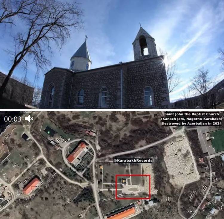 Ադրբեջանցի վանդալները քանդել են օկուպացված Շուշիի «Կանաչ ժամ» եկեղեցին