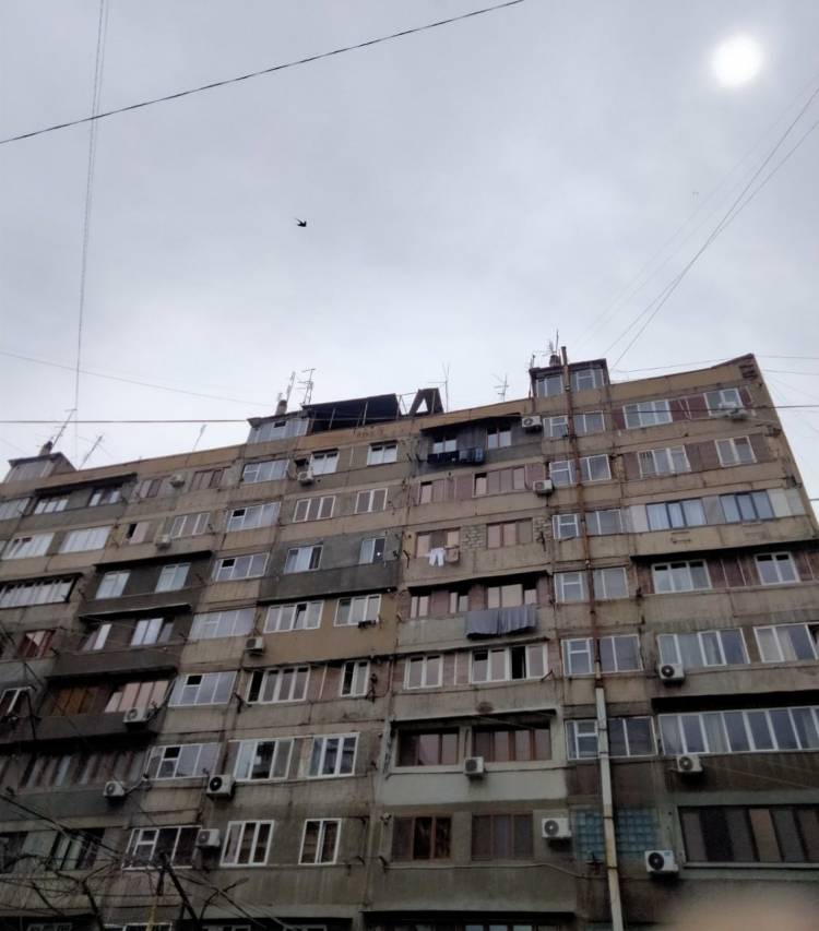 Երևանում քամու հետևանքով վնասվել են շենքերի թիթեղյա ծածկեր, կոտրվել են ծառեր (լուսանկարներ)