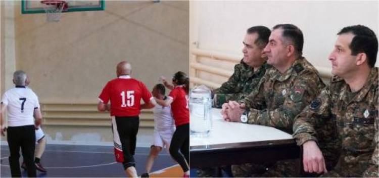 ԶՈՒ ԳՇ պետը հետևել է ՊՆ ստորաբաժանումների թիմերի բասկետբոլի խաղին