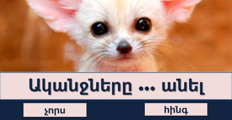 Կկարnղանաք լրացնել դարձվածքի բացթnղnւմները