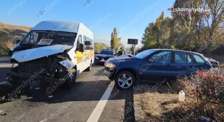 «Պոլկովնիկի» օբյեկտի մոտ «BMW X5»-ը բախվել է պատին, ապա մարդատար «Գազել»-ին, որում եղել է 15 ուղևոր. Shamshyan