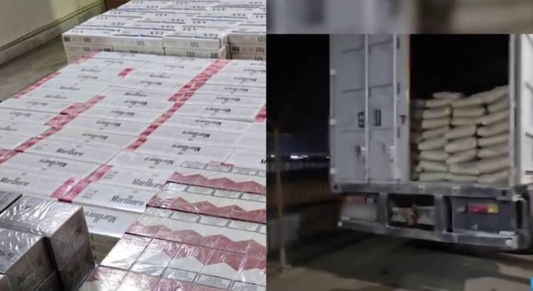 Ցեմենտի պարկերի արանքում հայտնաբերվել է ընդհանուր 25 հազար տուփ ծխախոտ (տեսանյութ)