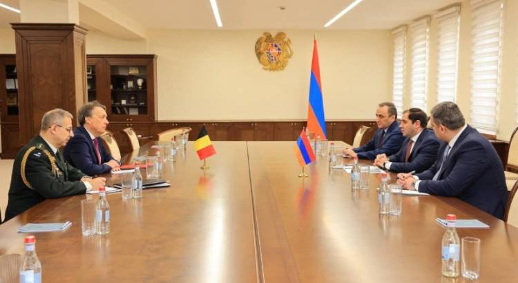 Պապիկյանն ընդունել է Բելգիայի դեսպանին և պաշտպանության հարցերով կցորդին