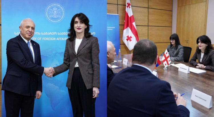 Դեսպան Աշոտ Սմբատյանին է ընդունել Վրաստանի ԱԳ նախարար Մակա Բոճորիշվիլին