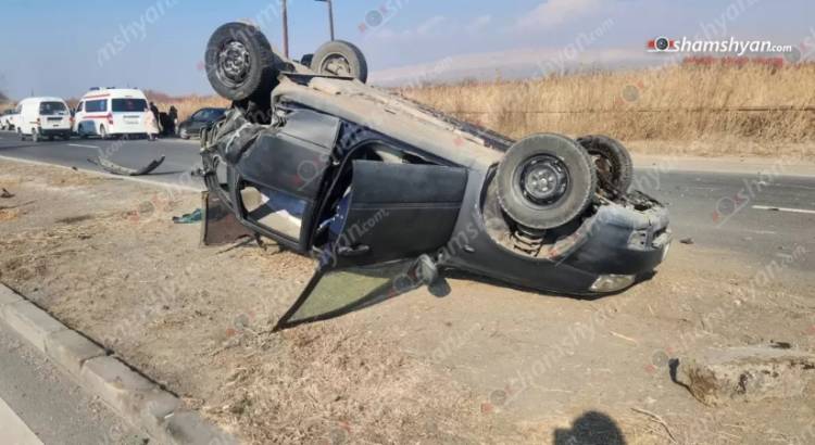 Բախվել են «Hyundai»-ն և «Lada»-ն, ինչի հետևանքով վերջինը շրջվել է, վիրավnր կա․ Shamshyan
