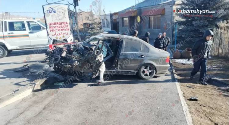 Սիսիանի ՃՈ նախկին հենակետի մոտ բախվել են «Volvo» բեռնատար ու «BMW», վիրավnր կա․ Shamshyan