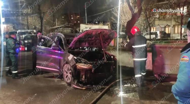 Երևանում այրվել է «Chery» մակնիշի ավտոմեքենա․ Shamshyan