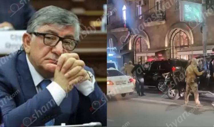Ասֆալտին են «փռվել» ԱԺ պատգամավոր Խաչատուր Սուքիասյանի անվտանգության աշխատակիցները