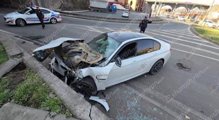 «BMW»-ն «Բելաջիո» ռեստորանի հարևանությամբ բախվել է թունելի պատին, վիրավnր կա. Shamshyan