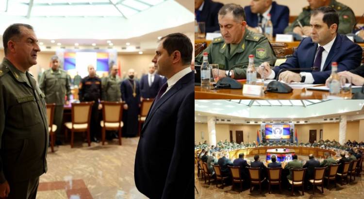 Սուրեն Պապիկյանի գլխավորությամբ տեղի է ունեցել պաշտպանության նախարարին կից կոլեգիայի նիստ