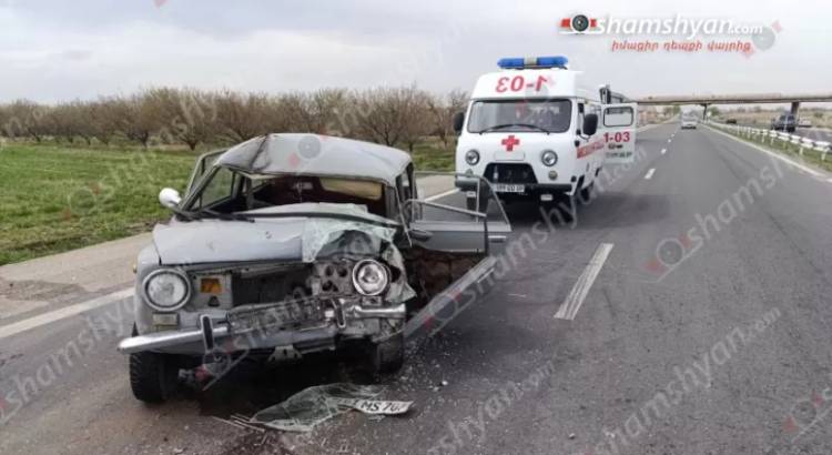 Խոշոր վթար, բախվել են «Mercedes» բեռնատար ու «ՎԱԶ 2101», վիրավnր կա․ Shamshyan