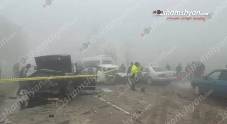 Ողբերգական վթար՝ Սյունիքում, բախվել են «Lexus», «Renault» ու «ՎԱԶ 21021», 1 մարդ մաhացել է, 2-ը՝ վիրավnրվել․ Shamshyan