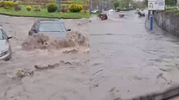 Ջրհեղեղ․ Կադրեր՝ Նոր Նորք վարչական շրջանից (տեսանյութ)